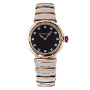 Lvcea Black Dial in Rose Gold/Steel
