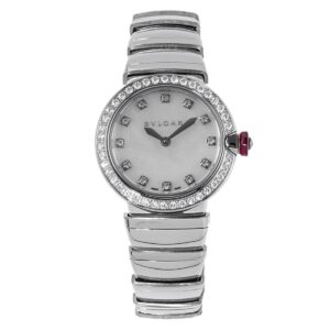 Lvcea MOP Dial in Steel with Diamond Bezel