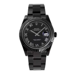 Datejust 41 Black Dial with Roman Markers in PVD Black